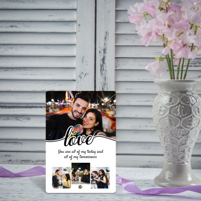 Personalized Acrylic Photo Frame With Steel Removable Stand Anniversary Gift For Bhaiya Bhabhi, Parents, Husband Wife Birthday Gift For Someone Special (Gift For Someone Special)
